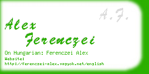 alex ferenczei business card